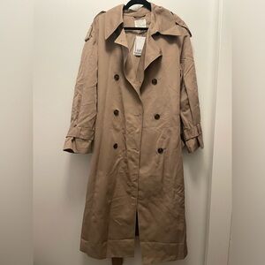 H&M Double-Breasted Trench Coat - Beige - Brand new with tags